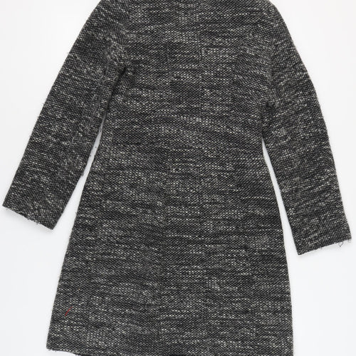 Laura Ashley Women's Grey Overcoat - Size 8 Classic Style