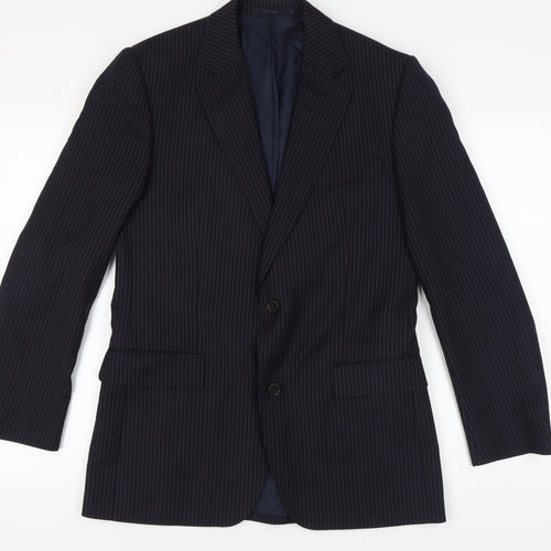 Jaeger Men's Blue Striped Suit Jacket 38R