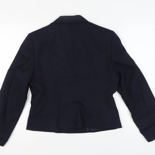 Laura Ashley Women's Blue Wool Suit Jacket Size 14