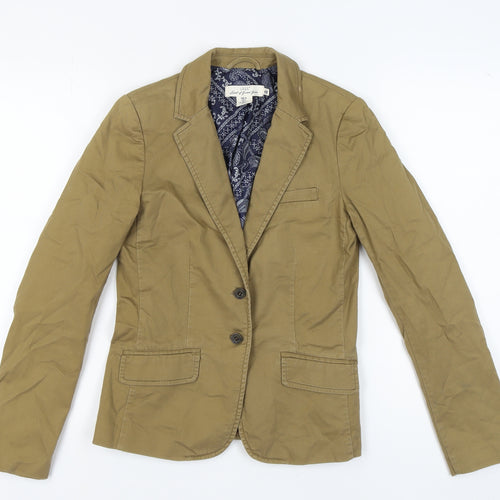 H&M Women's Brown Blazer, Size 6, Notch Lapel, Casual Elegance