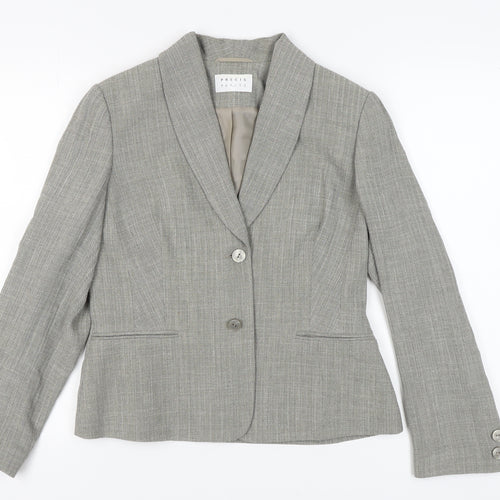 Precis Petite Grey Blazer Women UK 12 Formal Lined