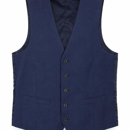 DKNY Men's Blue Wool Waistcoat, Size 40R, Formal Wear