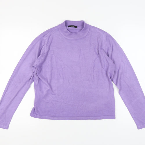 Marks and Spencer Women's Purple Mock Neck Jumper