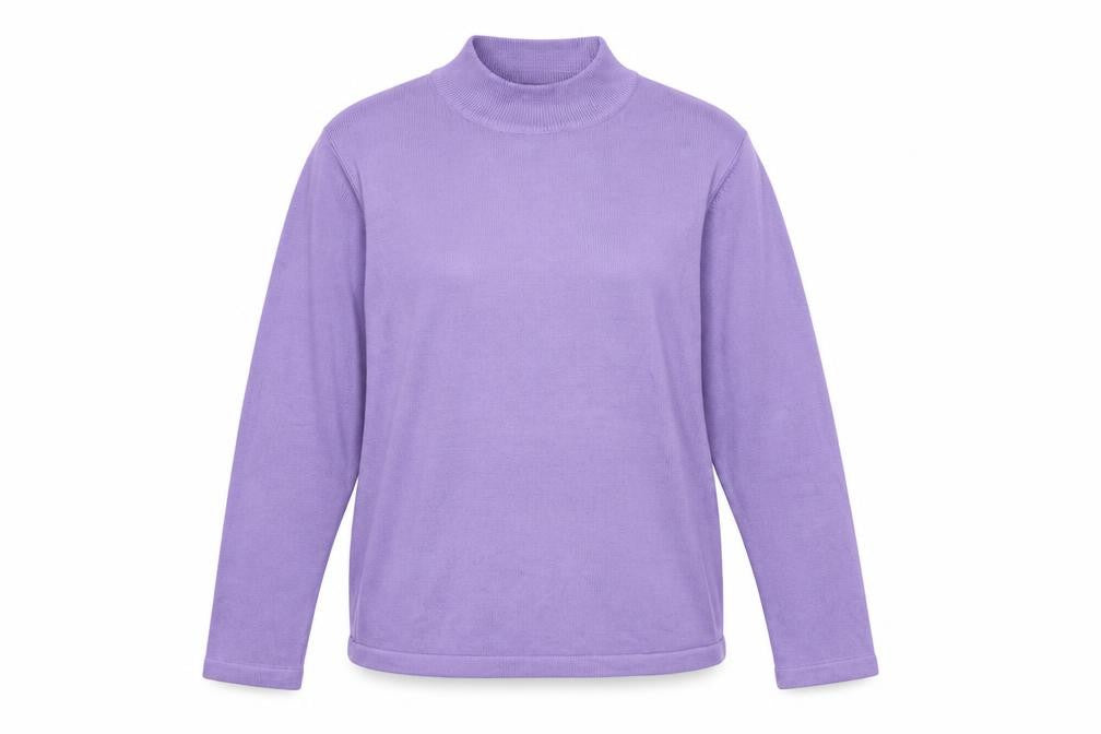 Front view of Marks & Spencer Women's Purple Mock Neck Jumper