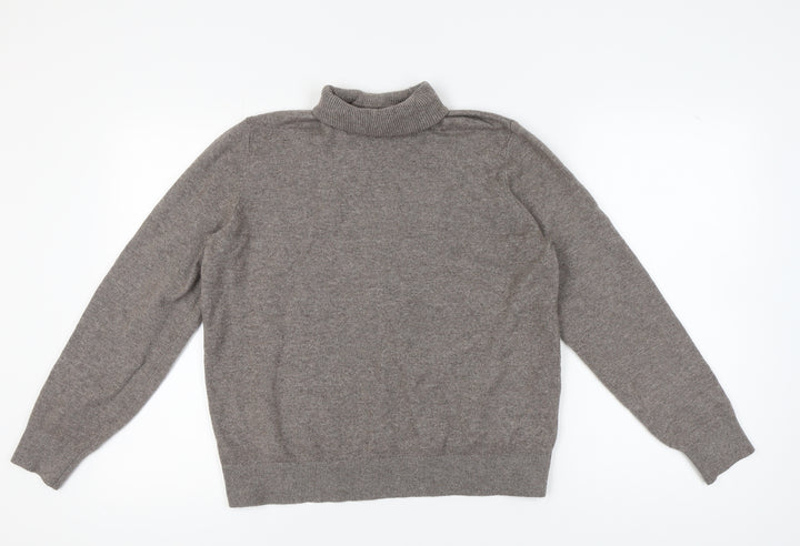 Marks and Spencer Women's Medium Grey Roll Neck Jumper