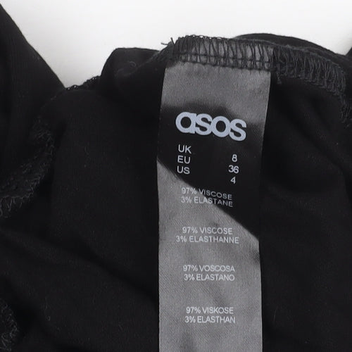 ASOS Women's Black Jumpsuit, Size 8, Wide-Leg