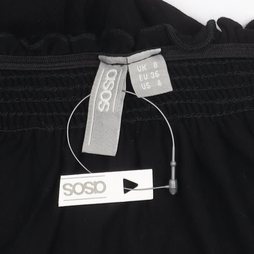 ASOS Women's Black Jumpsuit, Size 8, Wide-Leg