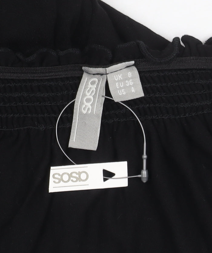 ASOS Women's Black Jumpsuit, Size 8, Wide-Leg