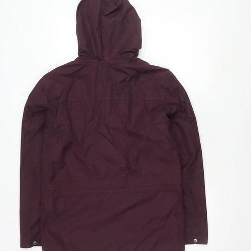 Joules Women's Purple Waterproof Hooded Rain Jacket S