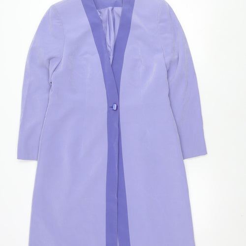 Jacques Vert Women's Purple Long Coat Size 10