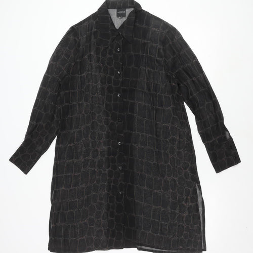 Jasper Conran Women's Black Button-Up Shirt S