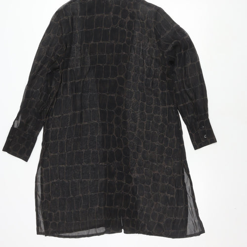 Jasper Conran Women's Black Button-Up Shirt S