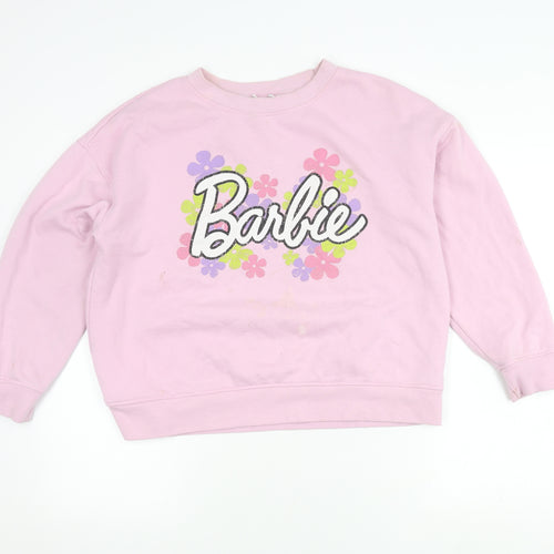 Barbie Women's PinkPullover Sweatshirt Size 12