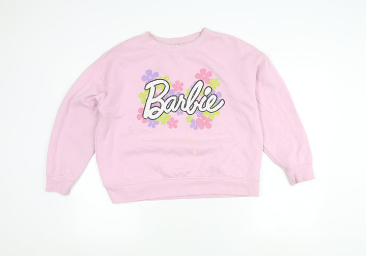 Barbie Women's PinkPullover Sweatshirt Size 12