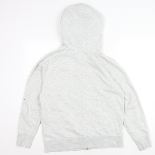 Gap Men's Grey Hooded Varsity Jacket L