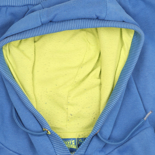 Lonsdale Men's Blue XL Pullover Hoodie with Logo