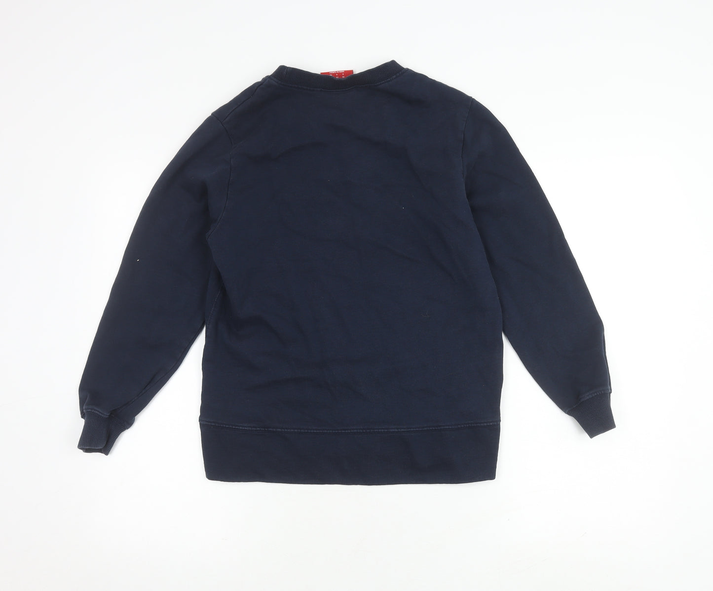 Tu Women's Blue Christmas Graphic Pullover Sweatshirt Size 8