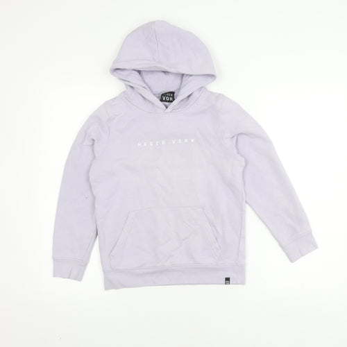 HAGER VOR Girls Purple Pullover Hoodie Cotton Blend