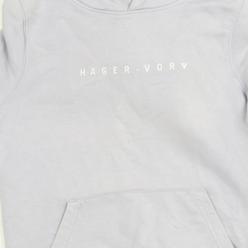 HAGER VOR Girls Purple Pullover Hoodie Cotton Blend