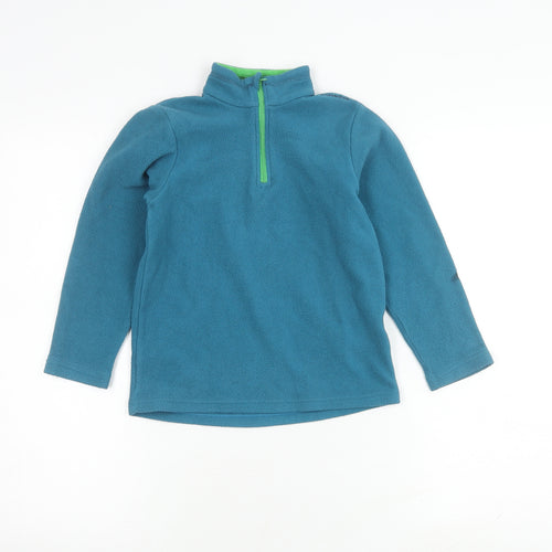 Decathlon Boys Blue Fleece 1/4 Zip Sweatshirt Size 6