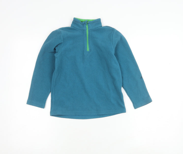 Decathlon Boys Blue Fleece 1/4 Zip Sweatshirt Size 6
