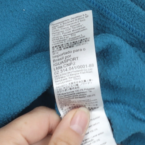 Decathlon Boys Blue Fleece 1/4 Zip Sweatshirt Size 6
