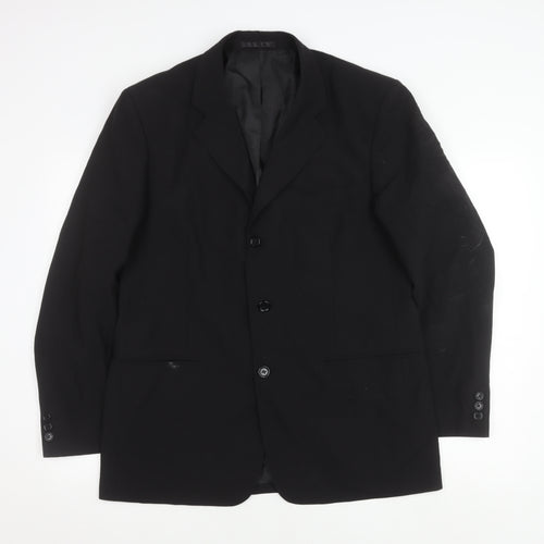 Lincroft Men's Black Wool Blazer, Size 40R, Formal Wear
