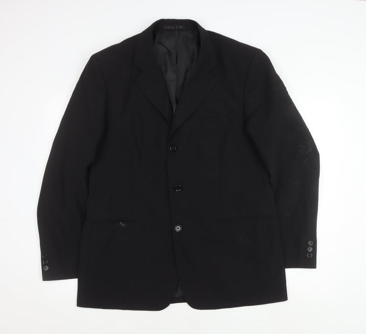 Lincroft Men's Black Wool Blazer, Size 40R, Formal Wear