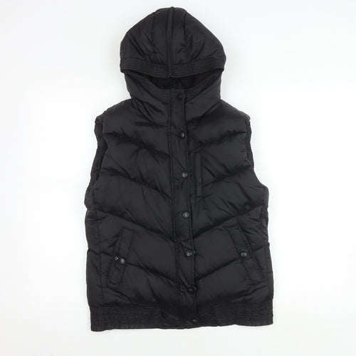 H&M Men's Black Puffer Jacket S - Hooded, Padded