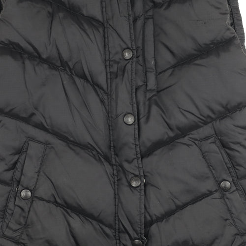 H&M Men's Black Puffer Jacket S - Hooded, Padded