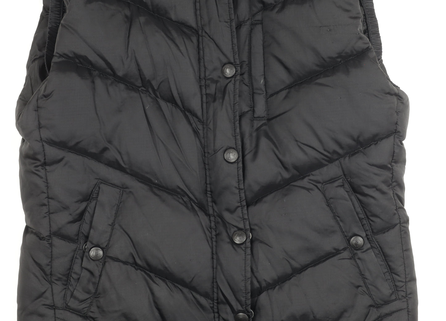 H&M Men's Black Puffer Jacket S - Hooded, Padded