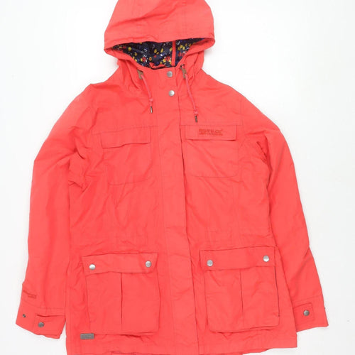 Regatta Women's Red Hooded Anorak Jacket Size 16