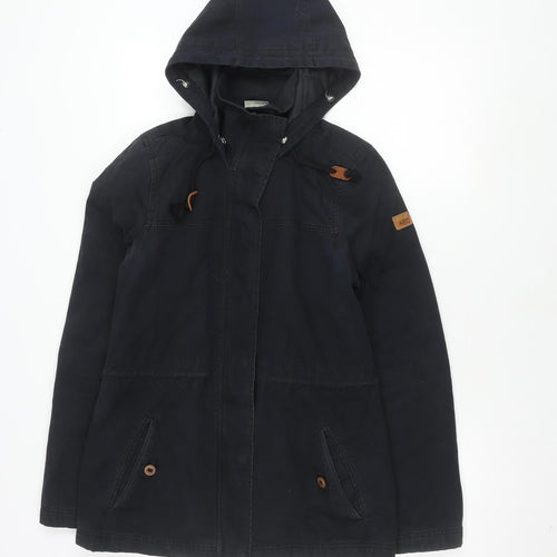 Adidas Women's Black Parka Jacket, S, Hooded Zip