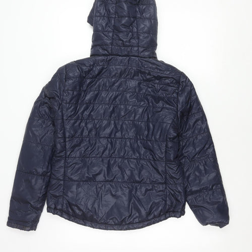 Bershka Women's Blue XL Puffer Jacket Winter