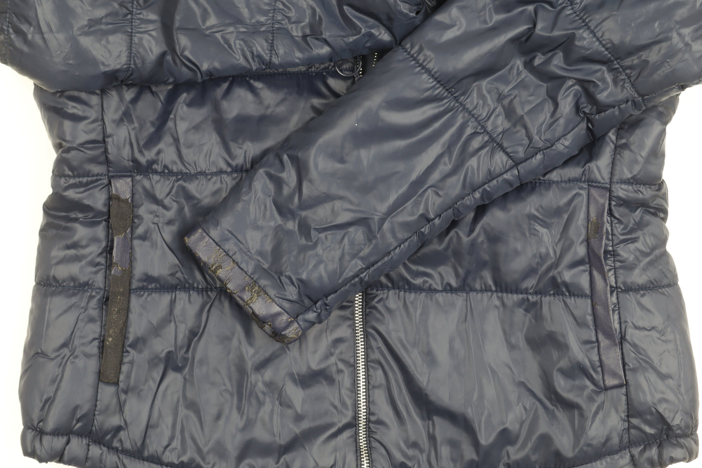 Bershka Women's Blue XL Puffer Jacket Winter