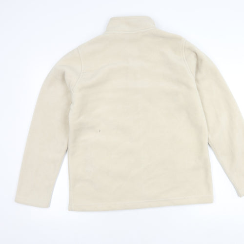 EWM Women's Beige Fleece Jacket Size M Regular Zip