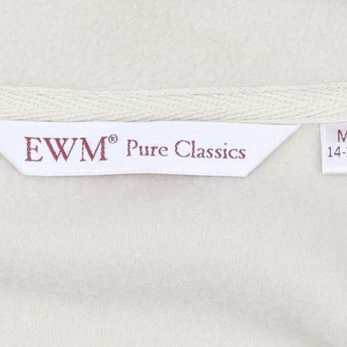 EWM Women's Beige Fleece Jacket Size M Regular Zip