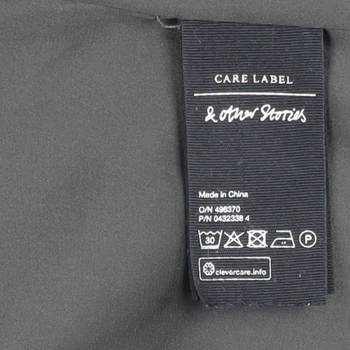 & Other Stories Women's Black Long Coat Size 6