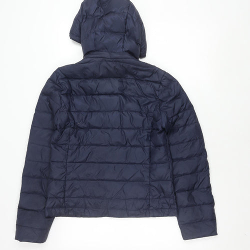 Jack Wills Women's Blue Puffer Jacket Size 10