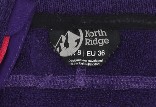 North Ridge Women’s Purple Zip Sweatshirt Size 8
