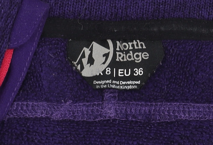 North Ridge Women’s Purple Zip Sweatshirt Size 8