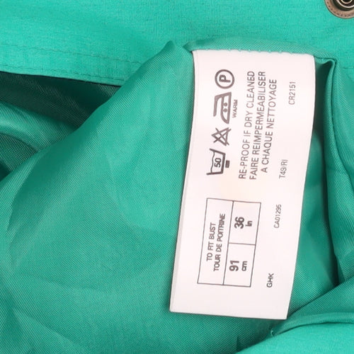 St Michael Women's Green Basic Jacket Size 14