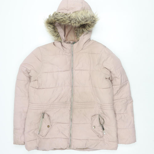 Dorothy Perkins Petite Pink Puffer Jacket Size 12