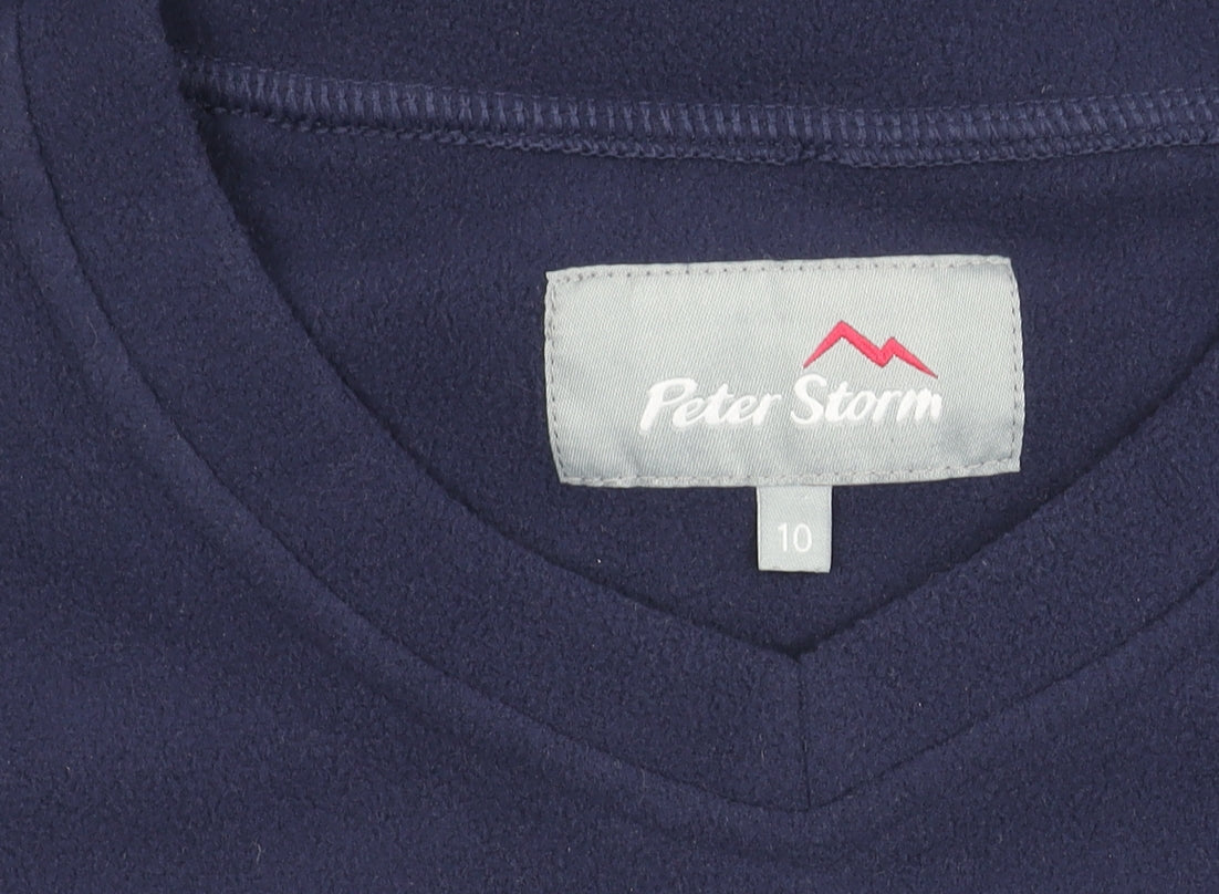 Peter Storm Women's Blue Fleece Pullover Sweatshirt Size 10