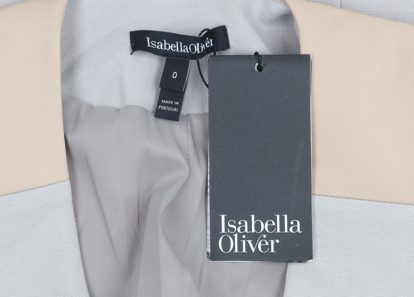 Isabella Oliver Beige Women's Blazer, Size 2, Colourblock