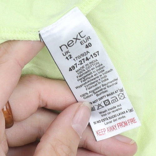 Next Women's Green A-Line Mini Dress, Size 12, Sleeveless