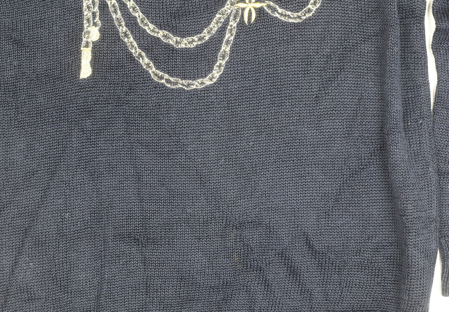 Malina Wong Women's Blue Embroidered Pullover Jumper - Size 10