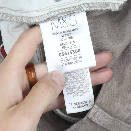 Marks and Spencer Men's Brown Trousers 38