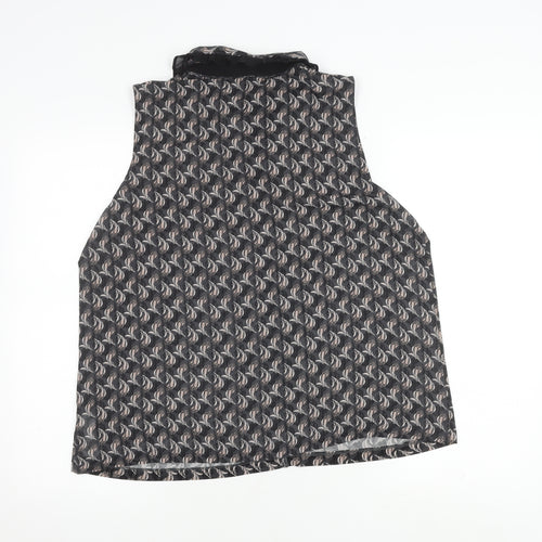 Next Women's Floral Black Blouse - Size 18, Collared