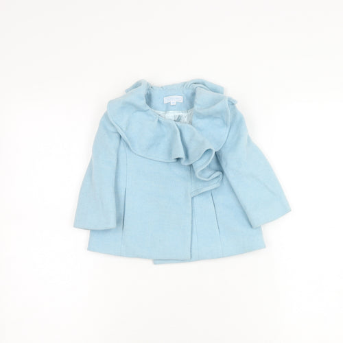 Nicholas & Bears Wool Blue Toddler Coat, 18 Months